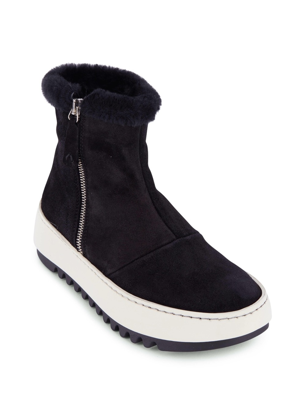 Aquatalia Alison Black Suede Shearling Sneaker Boots Women’s 6.5 M Italy